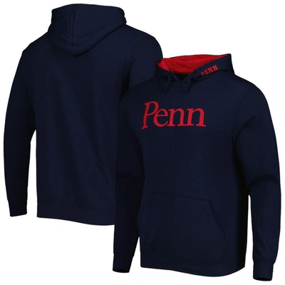Colosseum Navy Pennsylvania Quakers Team Arch And Logo Pullover Hoodie