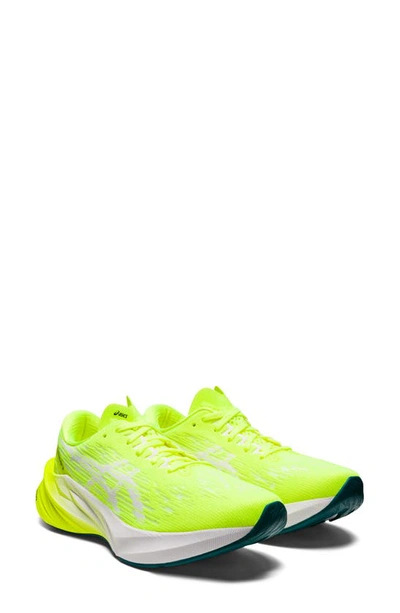 Asics Novablast 3 Running Shoe In Safety Yellow/ White