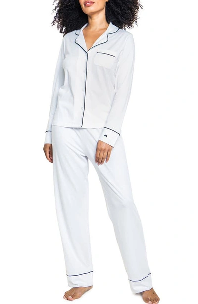 Petite Plume Luxe Pima Cotton Pajamas In White