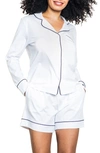 Petite Plume Luxe Pima Cotton Short Pajamas In White
