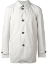 Herno Classic Buttoned Coat In Neutrals