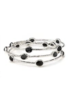 Ippolita 5-stone Bangle Bracelet In Sterling Silver In Black/silver