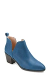Journee Collection Womens Lola Pull On Stacked Heel Booties In Blue