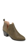 Journee Collection Womens Lola Pull On Stacked Heel Booties In Green