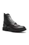 GIVENCHY GIVENCHY LEATHER WINGTIP BOOTS IN BLACK,BM08265883004