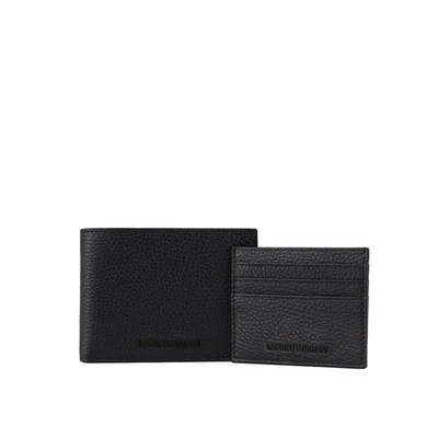 Emporio Armani Wallet And Card Holder Case In Black