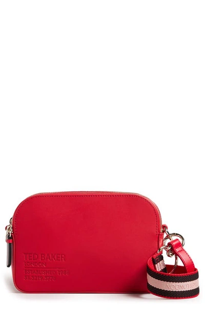 Ted Baker Darcelo Leather Crossbody Bag In Red