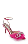 Badgley Mischka Women's Sacred Embellished Ankle Strap Pumps In Fuchsia Pink
