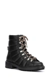 Aquatalia Leia Quilted Lace-up Ankle Boots In Black