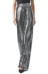 ALICE AND OLIVIA ELBA SEQUIN WIDE LEG TROUSERS