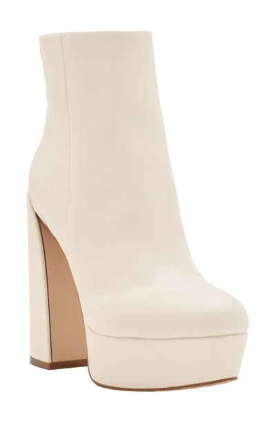 Guess Crafty Platform Bootie In Ivory