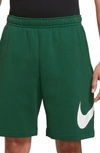 Nike Sportswear Club Shorts In Gorge Green/ White