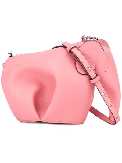 Loewe "elephant"皮革单肩包, 粉色 In Pink