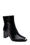 Lady Couture Tempo Tipped Block Heel Bootie In Black