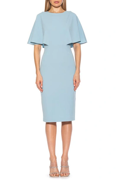 Alexia Admor Riley Flutter Sleeve Sheath Dress In Halogen Blue