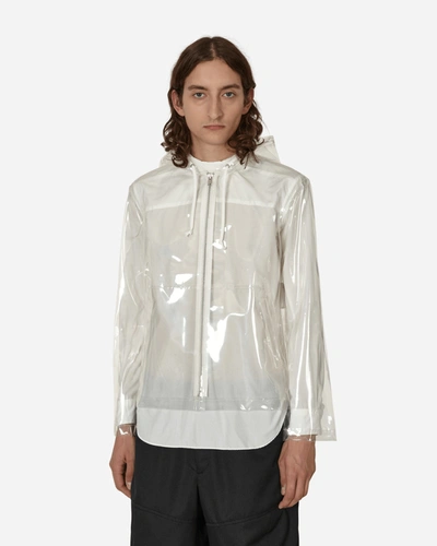 Comme Des Garcons Black Clear Hooded Jacket In White
