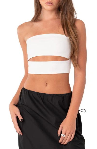 Edikted Darcey Front Cutout Tube Top In White