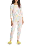 Bp. Print Brushed Knit Pajamas In Pink Parfait Pastel Wash