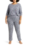 Bp. Comfy Pajamas In Blue Stonewash Color Leopard
