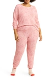Bp. Comfy Pajamas In Pink Beauty Snowflake Dots
