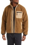 Carhartt Prentis Logo-patch Fleece Jacket In Hamilton Brown / Dus