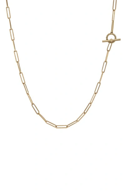 David Yurman Dy Madison Elongated Chain Necklace In 18k Yellow Gold