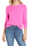 Nordstrom Cashmere Crewneck Sweater In Pink Flash