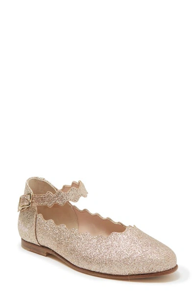 Chloé Kids' Glitter Ballet Flat In Bronze