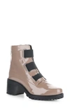 Bos. & Co. Indie Waterproof Bootie In Cappuccino Patent/ Elastic