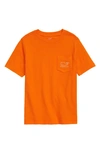 Vineyard Vines Kids' Glow Whale Graphic Pocket Tee In Nautical Orange