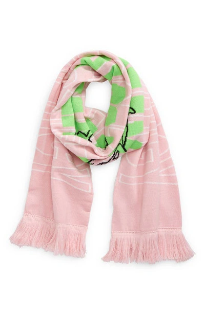 Liberal Youth Ministry Gender Inclusive Jacquard Knit Scarf In Pink