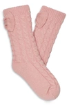 Ugg Laila Bow Fleece Lined Socks In Soft Kiss / Gold