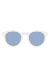 Polo Ralph Lauren 49mm Round Sunglasses In White