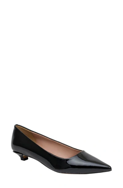 Linea Paolo Patent Pointed Toe Pump In Black