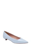 Linea Paolo Patent Pointed Toe Pump In Pale Blue