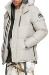 Moose Knuckles Paneled Down Hooded Parka In Storm Grey