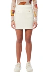 Casablanca Modal & Wool Blend Terry Mini Skirt In Off-white