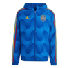 Adidas Originals Adidas Navy Spain National Team Dna Raglan Full-zip Hoodie Windbreaker Jacket In Bold Blue/glory Blue