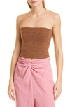 Vince Strapless Top In Tobacco