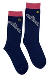 A LIFE WELL DRESSED STATEMENT CULTURE COTTON BLEND CREW SOCKS