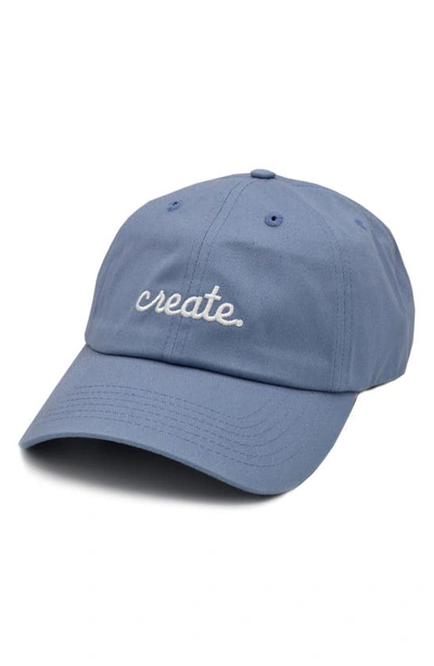 A Life Well Dressed Create Statement Baseball Cap In Sky/ White