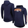 Fanatics Branded Navy Denver Broncos Big & Tall Front Runner Pullover Hoodie In Navy
