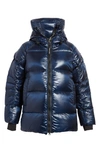 Canada Goose Cypress Wind Resistant & Water Resistant Packable Recycled Nylon Puffer Jacket In Atlantic Navy