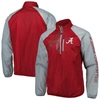 G-iii Sports By Carl Banks Crimson Alabama Crimson Tide Point Guard Raglan Half-zip Jacket In Crimson