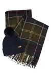 BARBOUR DOVER/HAILES BEANIE & SCARF GIFT SET
