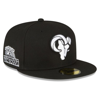 NEW ERA NEW ERA BLACK LOS ANGELES RAMS 1990 PRO BOWL SIDE PATCH 59FIFTY FITTED HAT