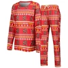 Concepts Sport Red Maryland Terrapins Holiday Long Sleeve T-shirt And Pants Sleep Set In Red