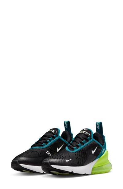 Nike Kids' Air Max 270 Sneaker In Black/ White/ Bright Spruce