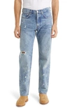 Frame The Straight Leg Jeans In Sunray Rips