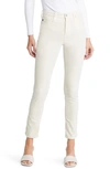 Ag Mari High Waist Slim Ankle Straight Leg Jeans In White Cream